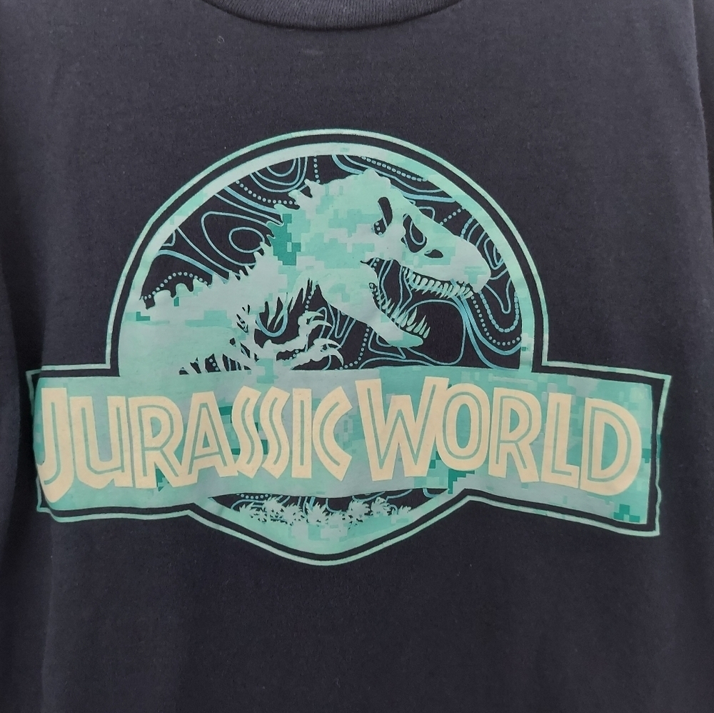 Jurassic World Dinosaur Navy Blue T-Shirt - Picture 2 of 4
